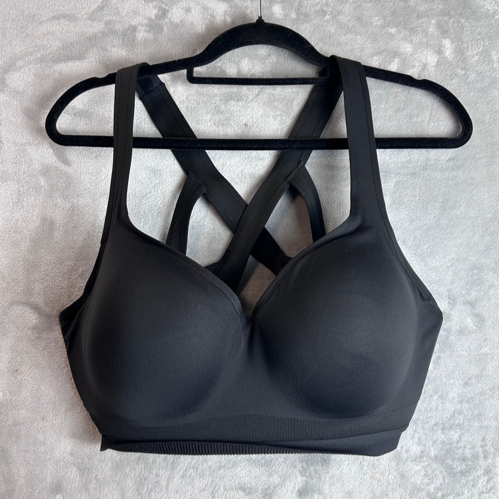 VSX Victoria's Secret Black High Impact Crisscross Sports Bra 34DDD 423455-QB4